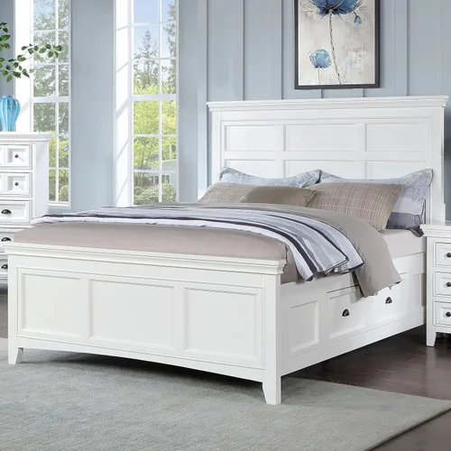 Vista 8 de Furniture of America Zinnia - Cama de madera de almacenamiento de transición con cajones debajo de la cama para dormitorio, habitación de invitados