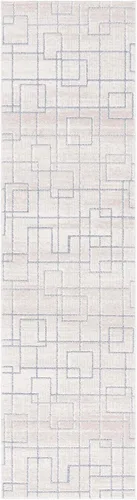 Vista 2 de Safavieh Blair Collection - Alfombra de pasillo, 2 pies 2 pulgadas x 8 pies, beige y gris, no desprende pelusa, lavable a máquina y antideslizante