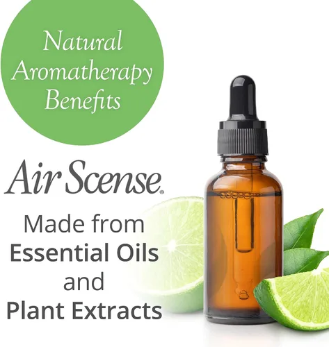 Vista 2 de Air Scense Ambientador desodorante en aerosol para baño y hogar, aceites esenciales, variedad natural (naranja, lavanda, lima y vainilla), 7 onzas