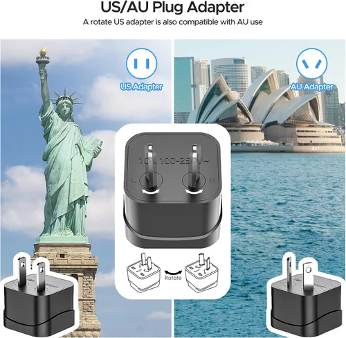 Vista 6 de SOKOO Convertidor de voltaje reductor de 230 vatios de 100-220 V a 110 V, convertidor de corriente internacional/adaptador de viaje, uso