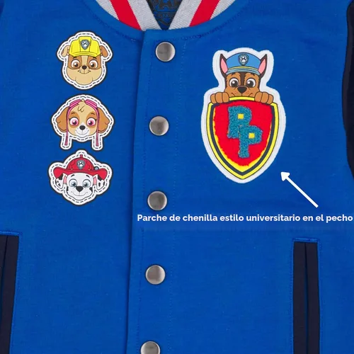 Vista 4 de Paw Patrol - Conjunto de chaqueta Varsity y camiseta gráfica, con licencia oficial 2T – 5T