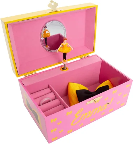 Vista 5 de Mighty Mojo The Wiggles Emma - Joyero musical Viene con lazo para el pelo portátil Regalo para los fanáticos de Wiggles Música para niños