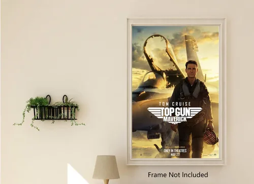 Vista 2 de XIHOO Póster de decoración de pared sin marco de la película Top Gun: Maverick 2022 de 24 x 36 pulgadas