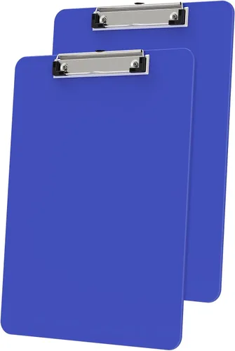 Vista 31 de Portapapeles de plástico, tablero de clip negro A4 de 8.5 x 11 pulgadas para aula, estudiantes, niños, mujeres, tamaño 9 x 12.5 pulgadas con clip