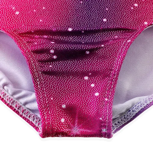 Vista 106 de HOZIY - Leotardos de manga larga para niñas, de gimnasia, para niños pequeños, trajes florales de unicornio, galaxia, arco iris, patrón de rayas
