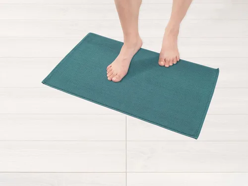 Vista 23 de American Soft Linen - Alfombra de baño antideslizante, 100% de algodón, 17 x 24 pulgadas, alfombras de baño lavables, tapetes peludos, color beige