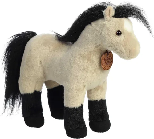 Vista 3 de Aurora® Exquisito peluche Breyer® Highland Pony - Detalles realistas - Juego imaginativo - Marrón 11 pulgadas