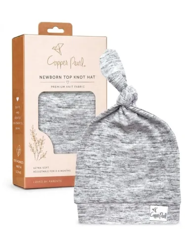 Vista 113 de Gorro de bebé con nudo superior elástico suave "Fern" por Copper Pearl