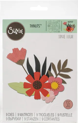 Vista 7 de Sizzix Juego de flores Free Style, multicolor