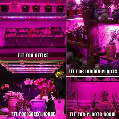 Vista 4 de Mosthink - Luces LED para crecimiento de plantas en interiores, tira de luces para plantas de cultivo de 20 W, temporizador de encendido y apagado