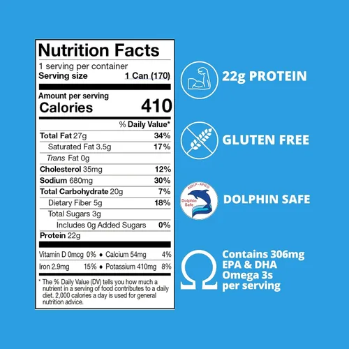 Vista 2 de Kitchen & Love Atún salvaje con lentejas, frijoles rojos, frijoles blancos y garbanzos en aceite de oliva, sin gluten, 0.78 oz de proteína por