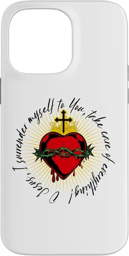 Vista 21 de Surrender Novena O Jesus Catholic Black Letter Case for iPhone 17