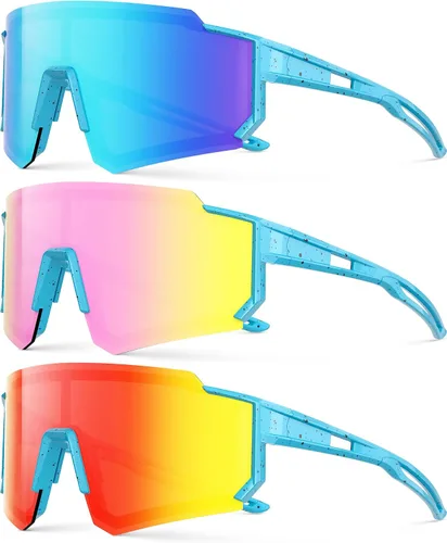 Vista 10 de Fanshen Kids Baseball Sunglasses Youth - Sports Polarized Sunglasses Softball Cycling for Boys Girls Ages 3-12 UV Protection