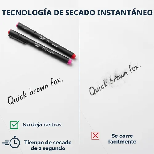 Vista 7 de Mr. Pen - Bolígrafos de punta de fieltro, paquete de 8, 0.028 in, colores surtidos, secado rápido, bolígrafos de punta de fieltro fina para artes