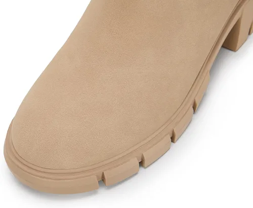 Vista 6 de Botines Chelsea con suela de plataforma para mujer botines de combate elásticos con tacón grueso