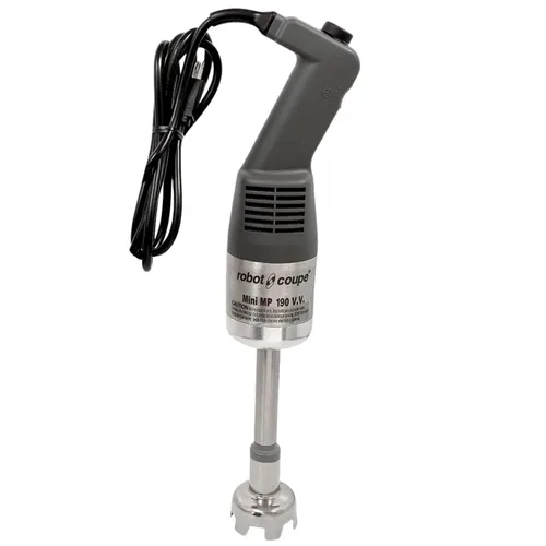 Vista 4 de Robot Coupe MMP190VV Mezclador de inmersión Mini Power Mixer con hoja de acero inoxidable, eje de 8 pulgadas, velocidad variable, gris