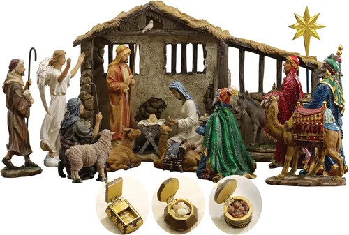 Vista 2 de Escena de la natividad completa, con modelos de 7 pulgadas