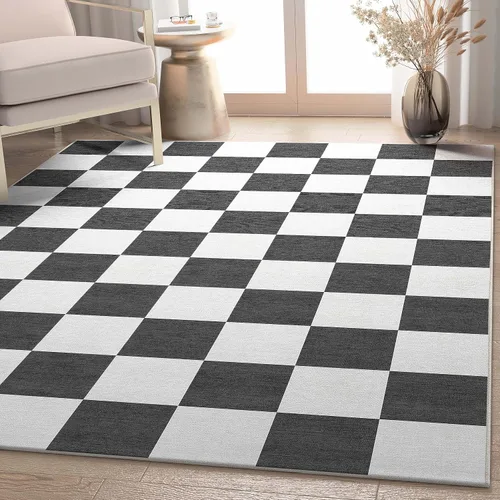 Vista 11 de Well Woven Apollo Flatwoven Modern Squares Alfombra multicolor de 3 pies 3 pulgadas x 5 pies para niños