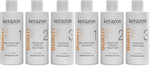 Vista 12 de Kit de tratamiento de alisado de queratina brasileña 2fl.oz Buriti Liss Collagen Pro para todo tipo de cabello