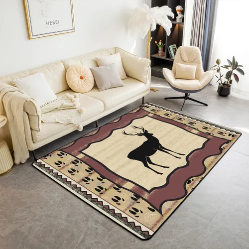 Vista 13 de Castle Fairy Bear Family - Alfombra antideslizante de 3 x 5 pies, diseño de animales salvajes, color negro, para niños, adolescentes y adultos