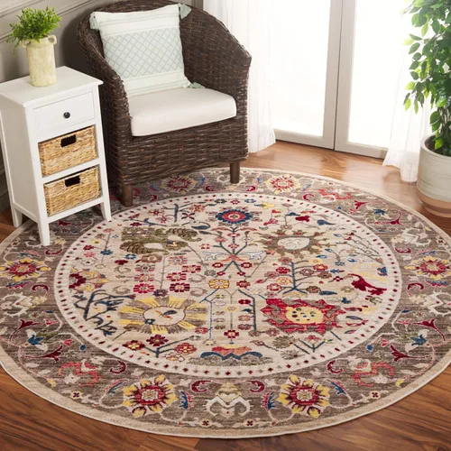 Vista 21 de SAFAVIEH Kashan Collection - Alfombra de área de 2 x 3 pies, color beige y gris pardo, diseño oriental tradicional, no desprende pelusa y de fácil