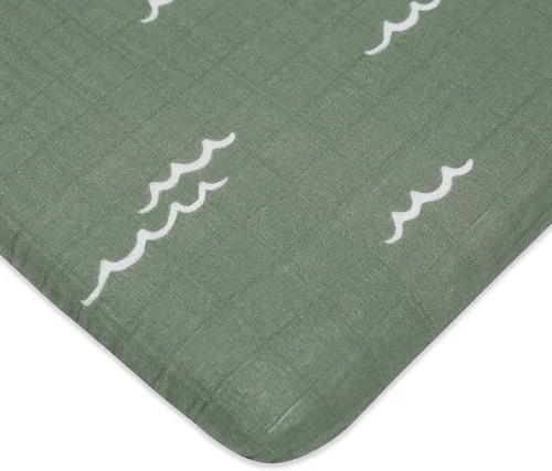 Vista 10 de Babyletto Sábanas de muselina para moisés de bebé para niñas y niños - Certificadas GOTS, funda de algodón orgánico transpirable, ajuste de 360°