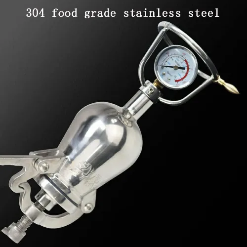 Vista 3 de Mini máquina de palomitas de maíz de acero inoxidable 304, máquina de palomitas de maíz de alta presión operada a mano para reuniones familiares