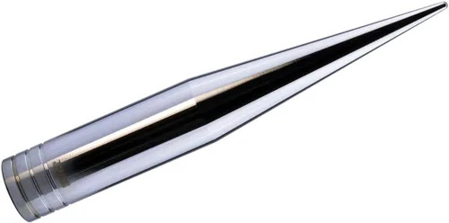 Vista 3 de TRUE SPIKE Fat Spike - Antena cromada de calibre pesado mecanizado CNC de aluminio corto compatible con modelos Harley Davidson Touring con Tour PAK