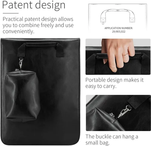 Vista 2 de Fundas para laptop (negro (cuero), 15-16 pulgadas)