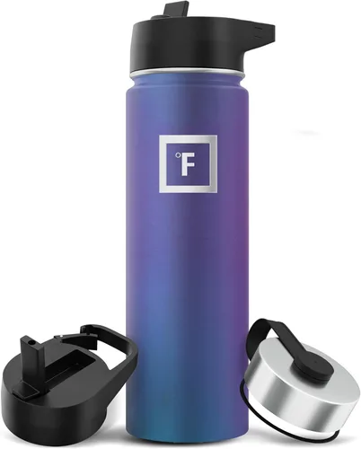Vista 59 de IRON °FLASK Botella de agua de boca ancha de 32 onzas con pajita Aurora