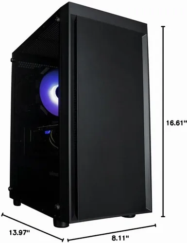 Vista 10 de Zalman Funda T3 Micro ATX, funda de PC MATX con 2 ventiladores de 4.724 in preinstalados, panel lateral de vidrio templado completo, chasis compacto
