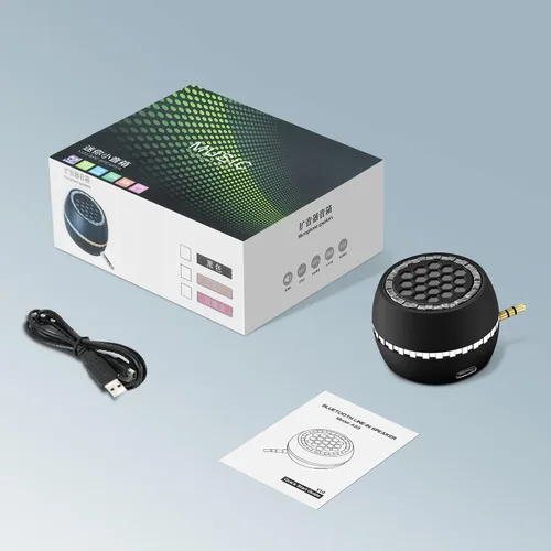 Vista 8 de Altavoz Mini Portátil, Altavoz Móvil de 3W con Entrada de Línea para Teléfonos Inteligentes/Tabletas/Computadoras con Interfaz de Audio AUX de 3.5mm