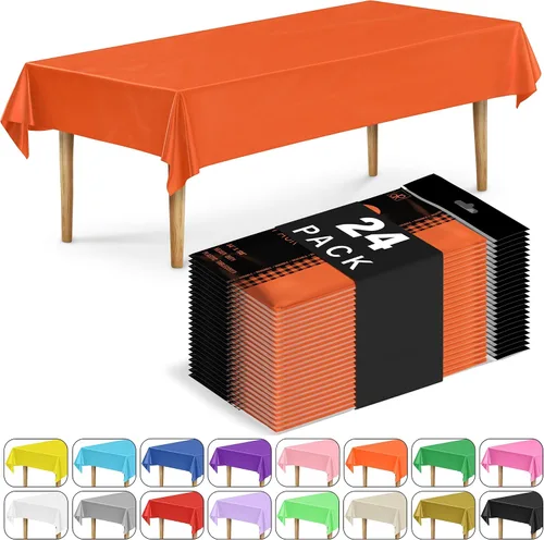 Vista 61 de DecorRack 2 Manteles rectangulares de plástico libres de BPA, 54 x 108 pulgadas, mantel de mesa para comedor, mantel rectangular para fiestas