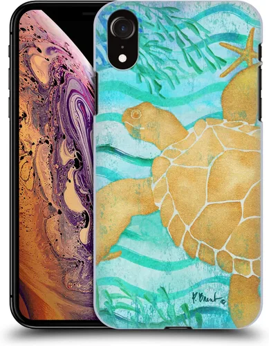 Vista 13 de Carcasa rígida para iPhone XR, diseño oficial de Paul Brent Coastal Agate Mermaid
