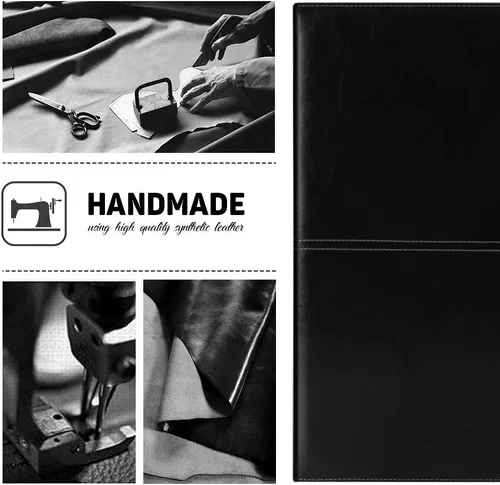 Vista 7 de Toplive Padfolio - Carpeta organizadora de 3 anillas, carpeta de negocios para mujer, tamaño A4/carta, piel sintética, profesional, para Negro