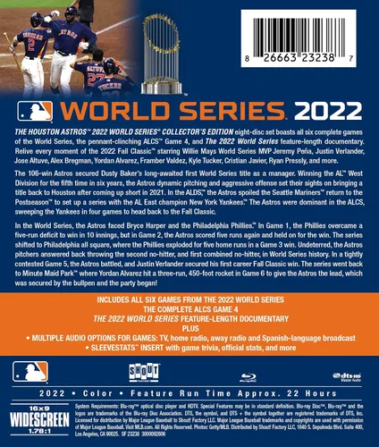 Vista 3 de Major League Baseball Presents 2022 World Series: Houston Astros - Collector's Edition [Blu-ray]
