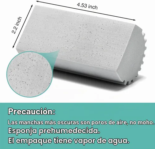 Vista 6 de 4 paquetes de esponja para limpieza húmeda, esponja gris para limpieza de polvo, herramienta de limpieza reutilizable para el hogar para persianas