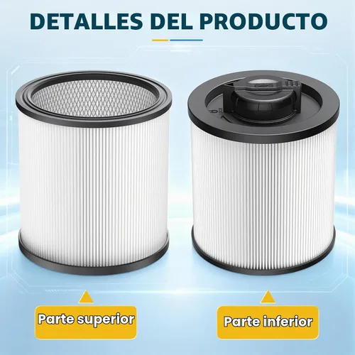 Vista 9 de Reemplazo del filtro de vacío DXVC6910 para DEWALT DXV06P DXV09P DXV10P DXV10PL Paquete de 2 filtros DXVC6910