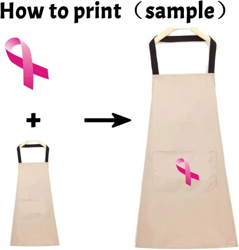 Vista 7 de Delantal de cocina personalizado con logotipo de texto para mujeres y hombres