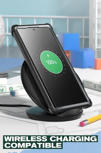 Vista 7 de i-Blason Funda transparente para Samsung Galaxy S22 Ultra (6.8 pulgadas) 5G, funda protectora robusta [Ares] sin protector de pantalla integrado