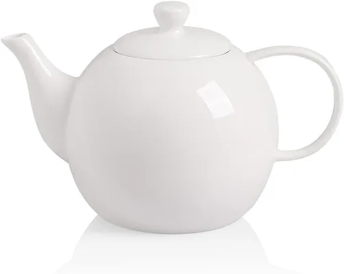 Vista 24 de Sweejar - Tetera de cerámica, tetera de porcelana de 30 onzas con infusor Azul
