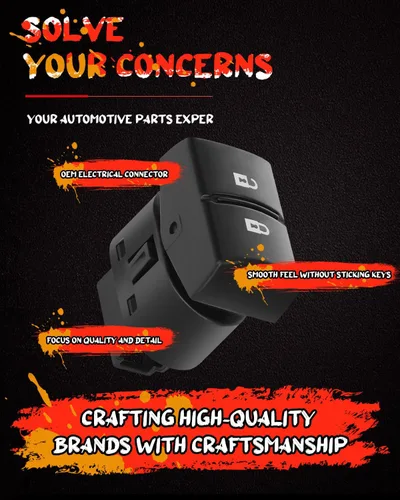 Vista 2 de OE 15777136 22721758 Interruptor de control de ventana principal Interruptor de ventana eléctrico compatible con 2005-2010 para Chevy Cobalt