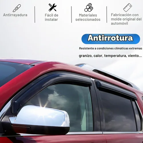 Vista 2 de Protección contra lluvia para ventanas para Ford Explorer/Mercury Mountaineer 2002-2010, protector de visera de ventana, deflector de viento
