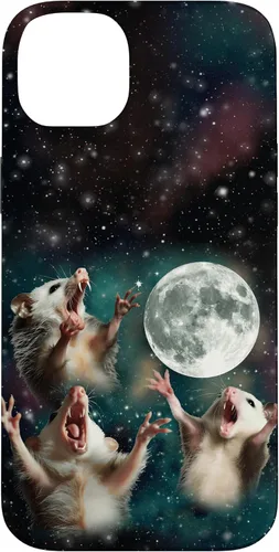 Vista 15 de Three Possum Moon 3 Opossum Funny Weird Cursed Meme Case para iPhone 17