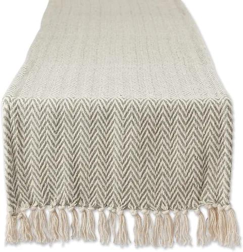 Vista 31 de DII Woven Basic - Camino de mesa Chevron de la colección de mesa, 15 x 72 pulgadas, gris