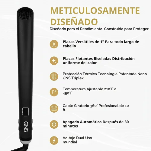 Vista 3 de COCCO GNS Flat Iron V3, Advanced Professional Hair Straightener