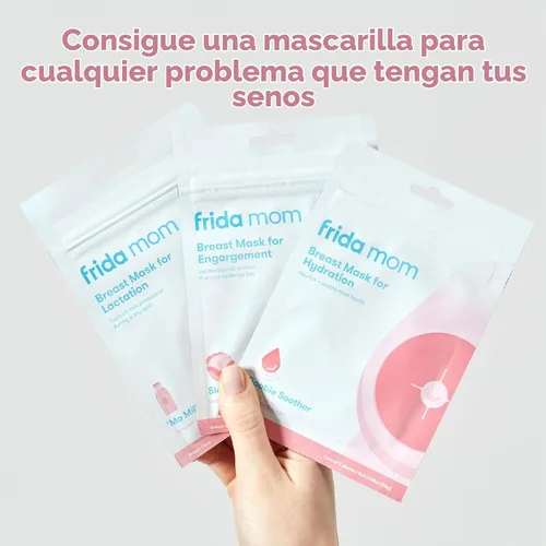 Vista 5 de Frida Mom Máscara de pecho para lactancia: fabricada con fenogreco + hinojo para aumentar el suministro de leche, 2 máscaras de hoja, sin fragancias