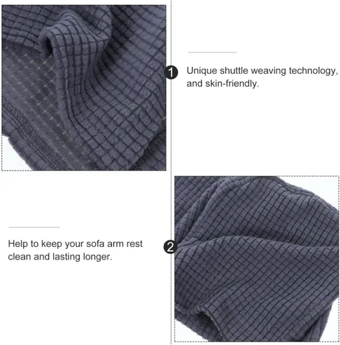 Vista 4 de SUPVOX Funda elástica universal para reposabrazos de sofá, 2 piezas, protector de reposabrazos elástico de vellón suave para sofá y sillón, toallas