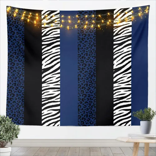 Vista 17 de Leopard Print Tapestry,Cheetah Zebra Skin Rustic Farmhouse Wall Tapestries,Girls Women Room Decor,Geometric Stripes Patchwork Chic Wall Leopard 10