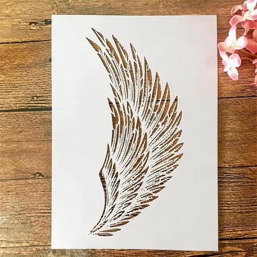 Vista 17 de TIAMECH Plantilla A4 reutilizable de líneas de símbolos pequeños para pintar, plantilla de capas de textura de cuadrícula, arte de pared